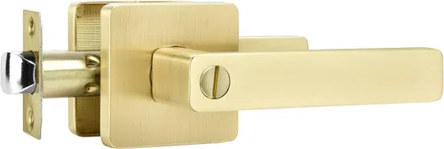 Miniatura 36 de Leydebong - Paquete de 4 picaportes resistentes para entrada con llave, manija dorada, llaves iguales/combo con llave, reversible para la izquierda
