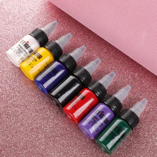 Miniatura 6 de STIGMA Juego de tinta de tatuaje profesional de 7 colores con 0.5 fl oz 1/2 oz por botella de tinta de tatuaje para artistas de tatuaje