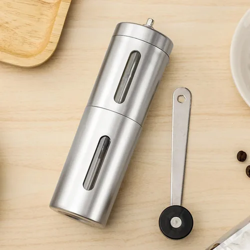 Miniatura 5 de SHINEOFI Molinillo de café de mano portátil de acero inoxidable de molienda de espesor ligero molino de frijol manual para uso en casa de camping