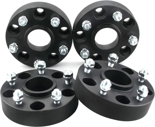 Miniatura 11 de 4 espaciadores de rueda centrados de 5 x 4.5 pulgadas (2.54 cm de espesor, pernos de 1/2 pulgada) compatibles con Jeep 5x114.3 para 1984-2001