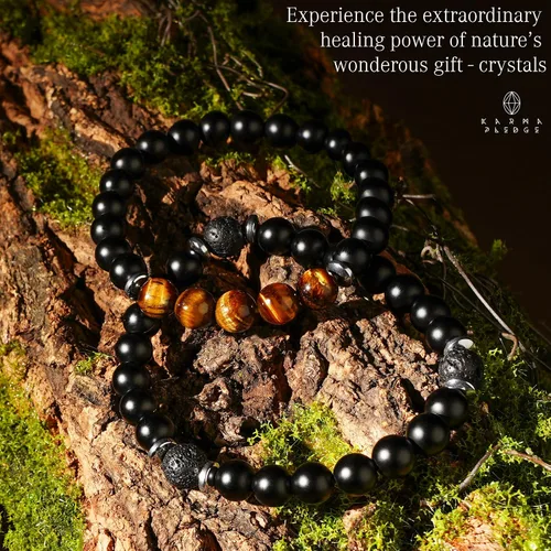 Miniatura 28 de Pulseras de cristal para mujeres y hombres, regalos de cumpleaños, hechas a mano de 0.236 in con cuentas de piedra para equilibrio de chakras