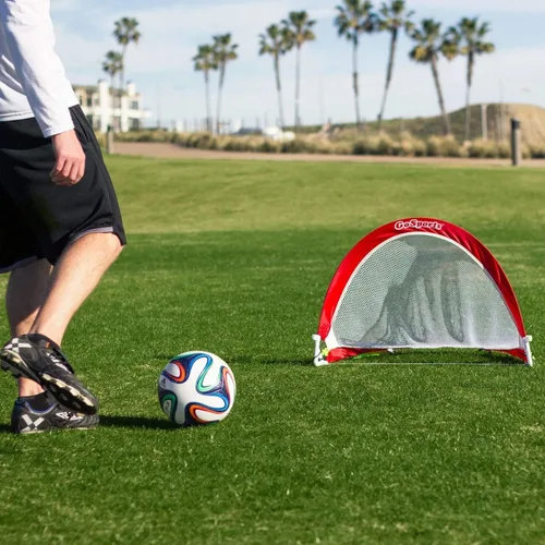 Miniatura 8 de GoSports Porterías de fútbol portátiles desplegables para patio trasero – Niños y adultos – Juego de dos redes con conos de entrenamiento