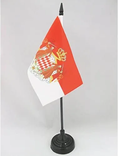 Miniatura 104 de United Kingdon Coat of arms Table Flag 5'' x 8'' - UK - British - England Desk Flag 21 x 14 cm - Black plastic stick and base - AZ FLAG Escudo