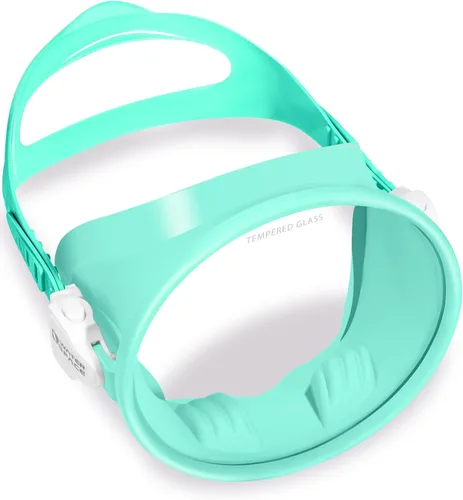 Water Space Diving Mask for Youth Adults Men Women Oval Tempered Glass Lens 180° Clear View Snorkeling Swimming