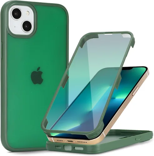 Miniatura 33 de Funda para iPhone 13 mini con protector de pantalla integrado y protección de cuerpo completo, para Apple iPhone 13 Mini, fundas para hombres, Rojo