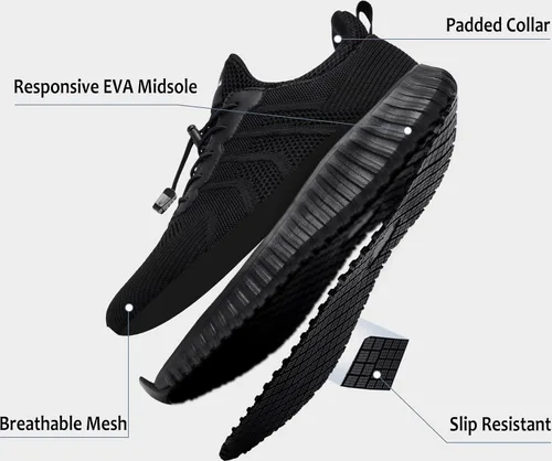 Miniatura 6 de Zapatos de trabajo antideslizantes para hombre, resistentes al agua, sin cordones, ligeros y duraderos, perfectos para servicio de alimentos, cocina
