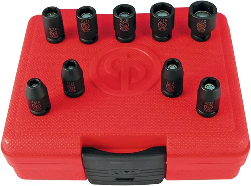 Miniatura 16 de Chicago Pneumatic SS814D - Unidad cuadrada de 1 pulgada, métrica profunda, 6 puntos, juego de llaves de impacto (4 piezas)