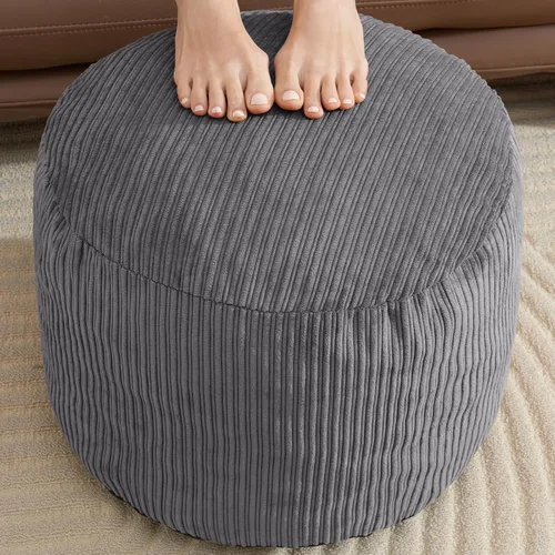Miniatura 22 de WSOFRLAC Puf Otomano Reposapiés con Espuma Otomana Pequeña para Sala de Estar Otomanas Puf de Pana 26x18 pulgadas Pufs de Piso Reposapiés para Silla