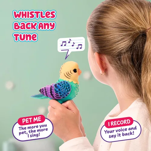 Miniatura 4 de Little Live Pets Mi Pajarito Parlanchín Real y Juguetes con Jaula - Indie, Juguete Interactivo que Repite la Voz, Más de 20 Sonidos y Reacciones