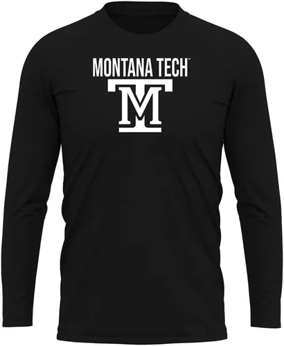Miniatura 231 de Camisa deportiva de manga larga oficial de la NCAA Collegiate para hombre, colección negra con logotipo primario
