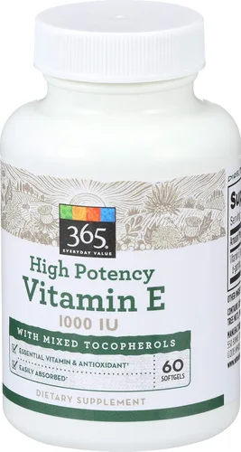 Miniatura 2 de 365 by Whole Foods Market, Vitamina E de alta potencia 1000 UI, 60
