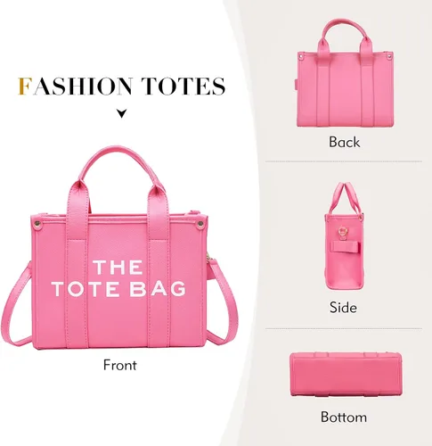 Miniatura 6 de Bolso de mano para mujer, bolso de mano de cuero a la moda, pequeño bolso cruzado personalizado con asa superior para el trabajo y viajes
