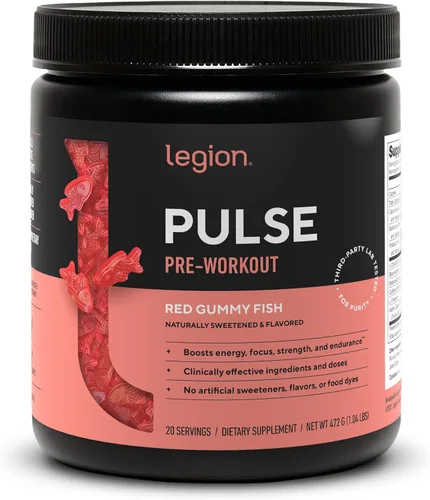 Miniatura 10 de LEGION Pulse Pre Workout - Bebida preentrenamiento de óxido nítrico totalmente natural para aumentar la energía, sin creatina, endulzada