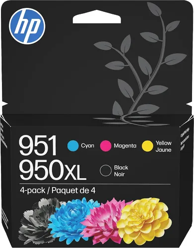 HP Cartuchos de tinta originales 951 cian, magenta, amarillo/950XL negro (paquete de 4) | Works OfficeJet serie 8600 OfficeJet Pro 251dw, 276dw,