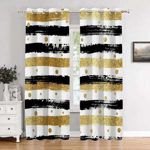 Miniatura 56 de Cortinas opacas de poliéster multicapa para cafetería, con diseño de diamantes, 2 unidades, 26 x 24 pulgadas