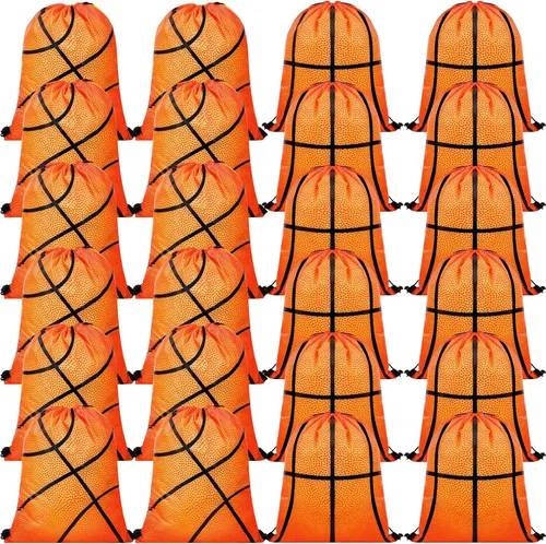 Miniatura 8 de Eccliy 24 bolsas de baloncesto con cordón para deportes, gimnasio, con cordón para baloncesto, regalos para adultos