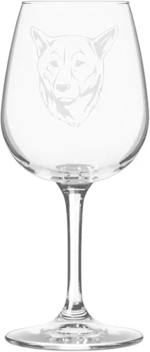 Miniatura 382 de Copa de vino de 12.75 onzas con diseño de perro grabado