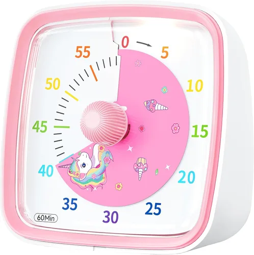 Miniatura 15 de Yunbaoit Temporizador visual con luz nocturna, temporizador de cuenta regresiva de arco iris de 60 minutos para niños y adultos, herramienta