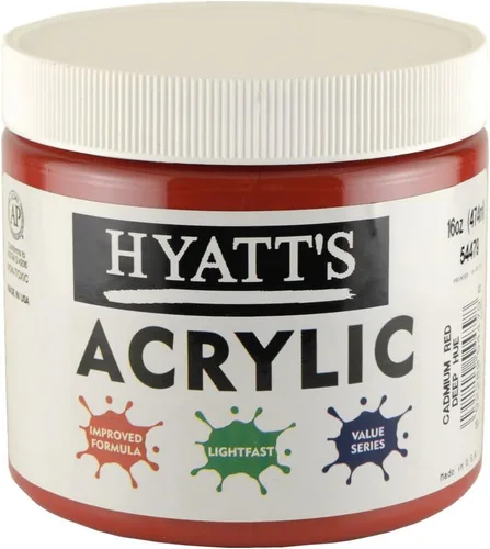 Miniatura 35 de Hyatt's Alizarine - Pintura acrílica carmesí Tubo de pintura acrílica de 2.5 fl oz de grado artístico Secado rápido y pintura no tóxica