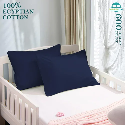 Miniatura 2 de Juego de 2 fundas de almohada de viaje de 12 x 16 pulgadas con cierre de sobre, 600 hilos, 100% algodón egipcio, fundas de almohada de viaje de 12 x