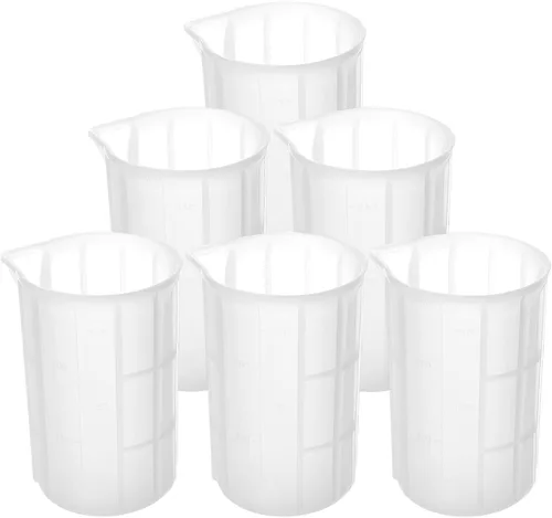 Miniatura 7 de Gartful Vasos medidores de silicona grandes de 15.2 fl oz, vasos de resina reutilizables de 15 onzas para epoxi, moldes de fundición, slime