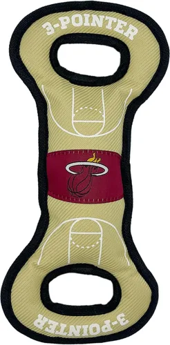 Miniatura 15 de Pets First NBA Atlanta Hawks Field Toy - Juguete de nailon resistente para mascotas con costuras de doble ribete y chirriador interior, talla única