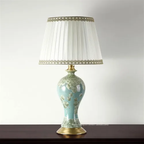 Miniatura 4 de Desk Light Indoor Retro Ceramic Table Lamp Bedroom Desktop Bedside Lamp Living Room Large Decorative Table Lamp Led Lamp for Desk