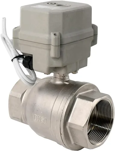 Miniatura 11 de NPT 1,5" válvula de bola motorizada AC24V/DC12-24V válvula de bola eléctrica CR2-02 con indicador y anulación manual Stainless Steel 304 with