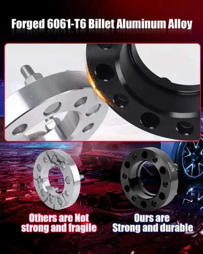 Miniatura 5 de Adaptadores de rueda de 5x5.5 a 5x5 compatibles con ruedas JK WK WJ XK en vehículos Ram 1500, adaptador forjado de 1.5 pulgadas 5x139.7mm a 5x127mm