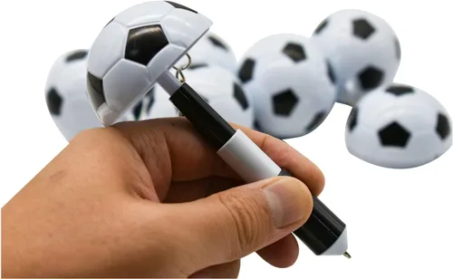 Miniatura 2 de 6 bolígrafos de fútbol novedosos bolígrafos de fútbol, bolígrafos temáticos deportivos, bolígrafo de gel retráctil para tinta azul