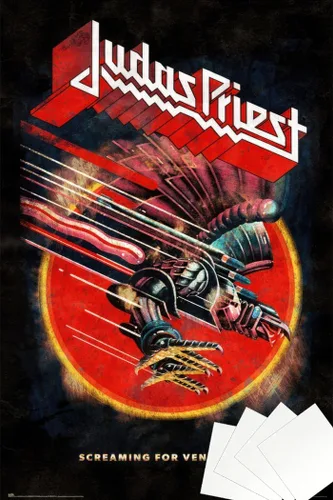 Miniatura 9 de Judas Priest - Póster de música (Screaming For Vengeance) (Tamaño: 24" x 36") (póster laminado)
