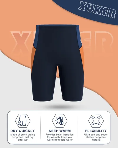 Miniatura 2 de XUKER Pantalones cortos de neopreno para mujeres y hombres, pantalones de neopreno de 0.118 in para deportes acuáticos, piscina, natación