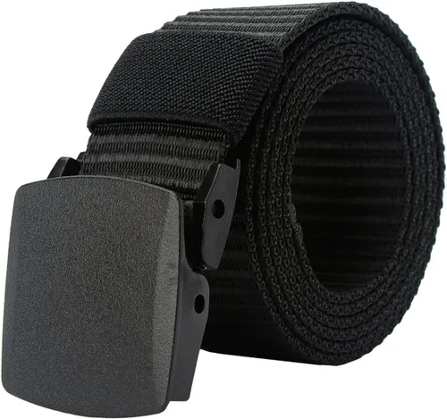 Cinturón táctico de nylon para hombre con hebilla plástica
