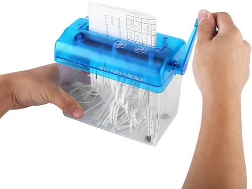 Miniatura 4 de Papel portátil, A6 portátil mini manual de corte de papel para oficina, hogar, escuela, 16 × 9 × 5.7 in (azul)