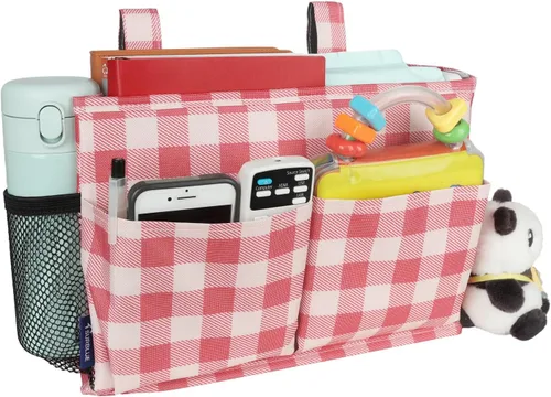 Miniatura 21 de Surblue Caddy Organizador colgante, Bolsa de almacenamiento para cabecera para literas y camas de hospital, Azul Turquesa, L R-Teal