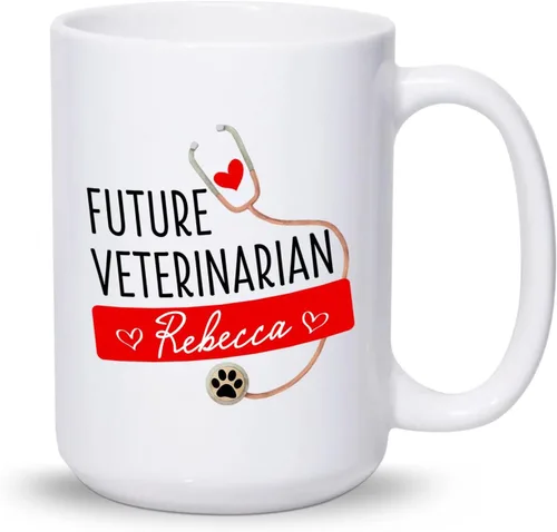 Miniatura 9 de Taza veterinaria personalizada, taza veterinaria de cuidado de animales, regalos para veterinarios, taza con nombre personalizado de veterinario