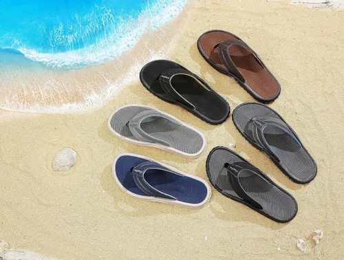 Miniatura 7 de ChayChax Men's Flip Flops Arch Support Beach Sandals Outdoor Sport Thong Sandal with Soft Footbed