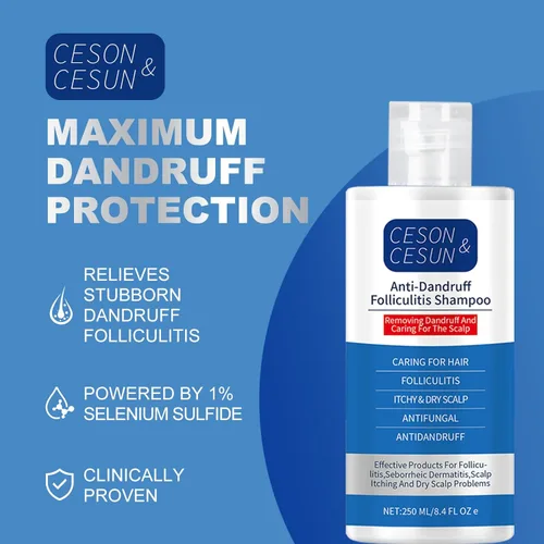 Miniatura 14 de Ceson&Cesun Champú 2 en 1 antifúngico/anticaspa para foliculitis, psoriasis del cuero cabelludo y dermatitis seborreica, alivio de la picazón