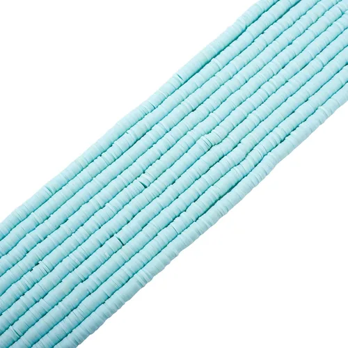 Miniatura 26 de FASHEWELRY 12 hebras de cuentas de arcilla polimérica de 0.236 pulgadas (0.236 in) hechas a mano de arcilla Heishi, cuentas espaciadoras de arcilla