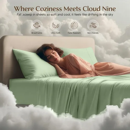 Miniatura 193 de Utopia Bedding Juego de sábanas Queen – Sábanas de 4 piezas para cama tamaño Queen, microfibra suave y transpirable, incluye 1 sábana bajera, 1 Gris