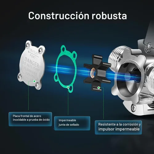Miniatura 3 de VIVOSUN Bomba de transferencia de agua de 115 V, bomba portátil de 1/10 HP 330 GPH con kit de manguera de agua, ideal para eliminar agua