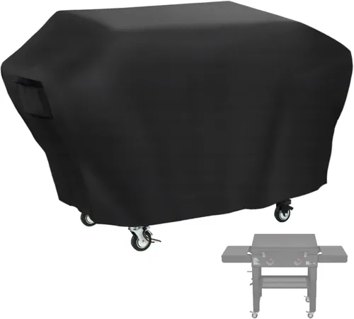Miniatura 15 de Cubierta de parrilla para parrilla Blackstone 1883 de 28 pulgadas con capucha y estantes laterales, cubierta de plancha impermeable para exteriores