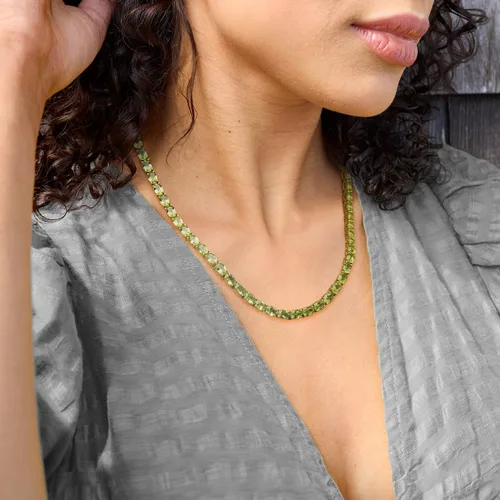 Miniatura 7 de Ross-Simons Gemstone Tennis Necklace in Sterling Silver