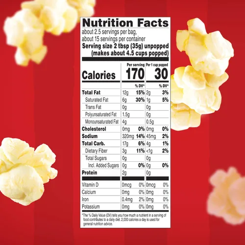 Miniatura 2 de Orville Redenbacher's Bolsa clásica de palomitas de maíz, mantequilla sin gluten, 19.74 onzas (paquete de 6)