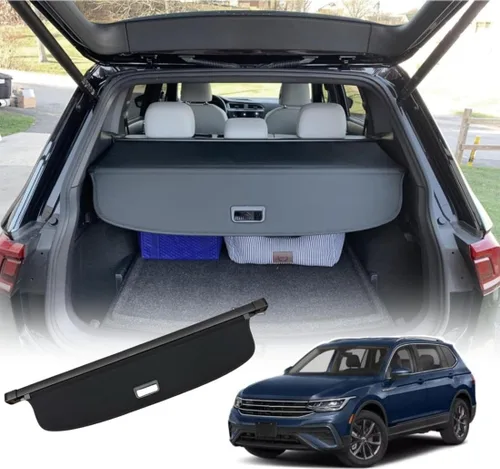 Miniatura 10 de Cubierta de carga para VW Tiguan 2018-2024 – Protector retráctil para maletero sin huecos (no para 2025), pantalla de seguridad Tonneau cubierta