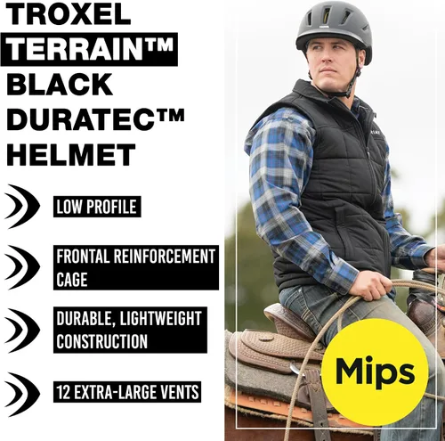 Miniatura 2 de Troxel Terrain MIPS Cooling Horse Riding Helmet, Low-Profile, Micro-Adjustable Design, Horseback Riding Gear