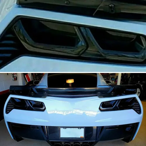 Miniatura 7 de Juego de lentes traseras con cristal ahumado de acrílico moldeado Compatible con C7 Corvette 2014 2015 2016 2017 2018 2019 Faro trasero con lente