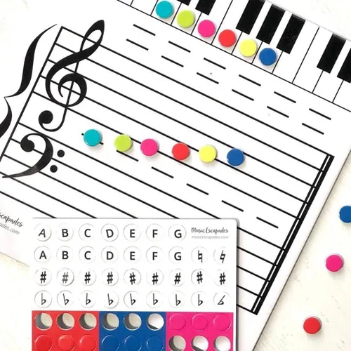 Miniatura 6 de Pizarra magnética de borrado en seco para profesores de música y piano, pequeña pizarra blanca para enseñanza