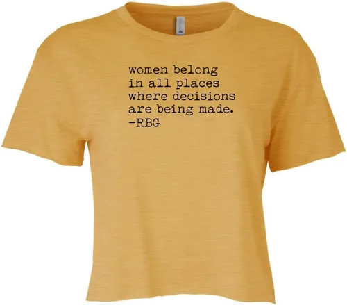 Miniatura 7 de Women's Screen Printed Crop Tee, Shirts With Sayings
