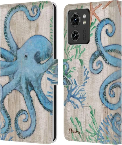 Miniatura 7 de Head Case Designs Funda de piel con licencia oficial de Paul Brent Agate Mermaid Coastal para Motorola Moto Edge 40
